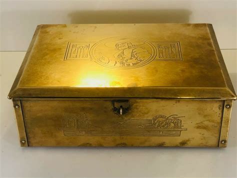 Vintage L.F. Grammes & Sons, Allentown, PA, Brass Metal Box 